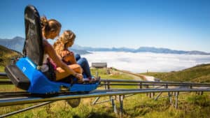 Luge d'été à Hautacam, dans la vallée d'argiles Gazost
